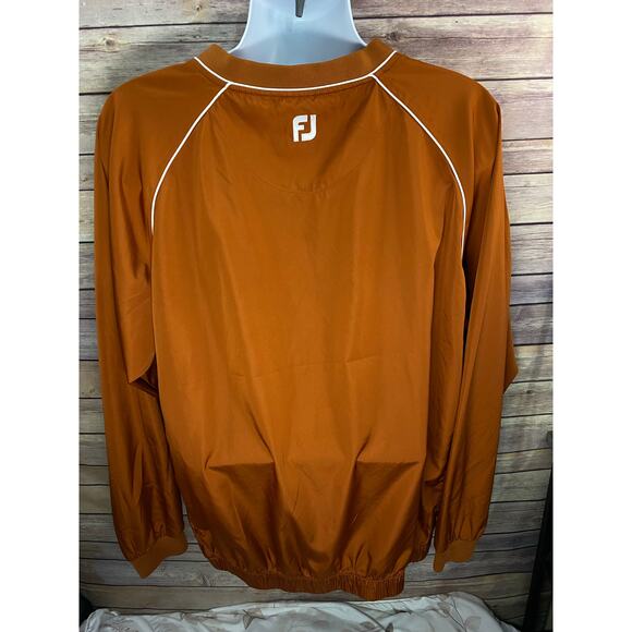 FootJoy Pullover Men’s Size XL Rust Color White Piping Lightweight Golf Layer - Picture 2 of 8